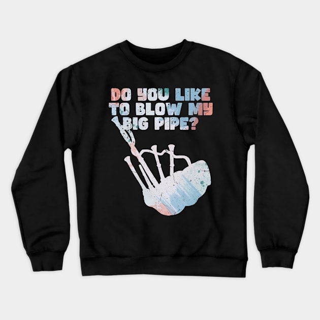 BAGPIPE SPLASH COLORS Crewneck Sweatshirt by Tee Trends